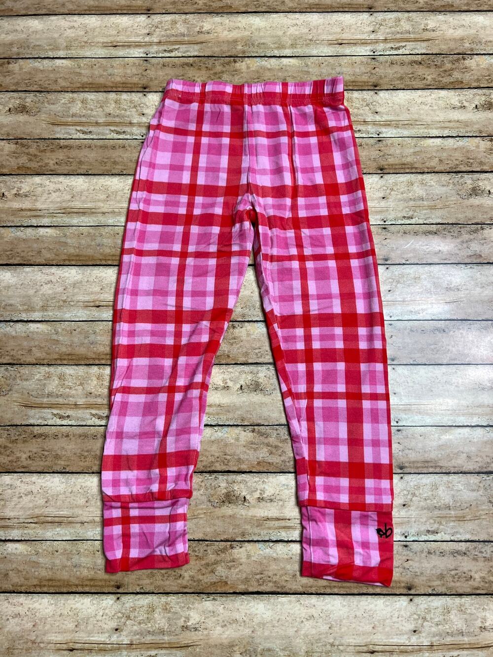 Birdie Bean Red Plaid Pants 3T